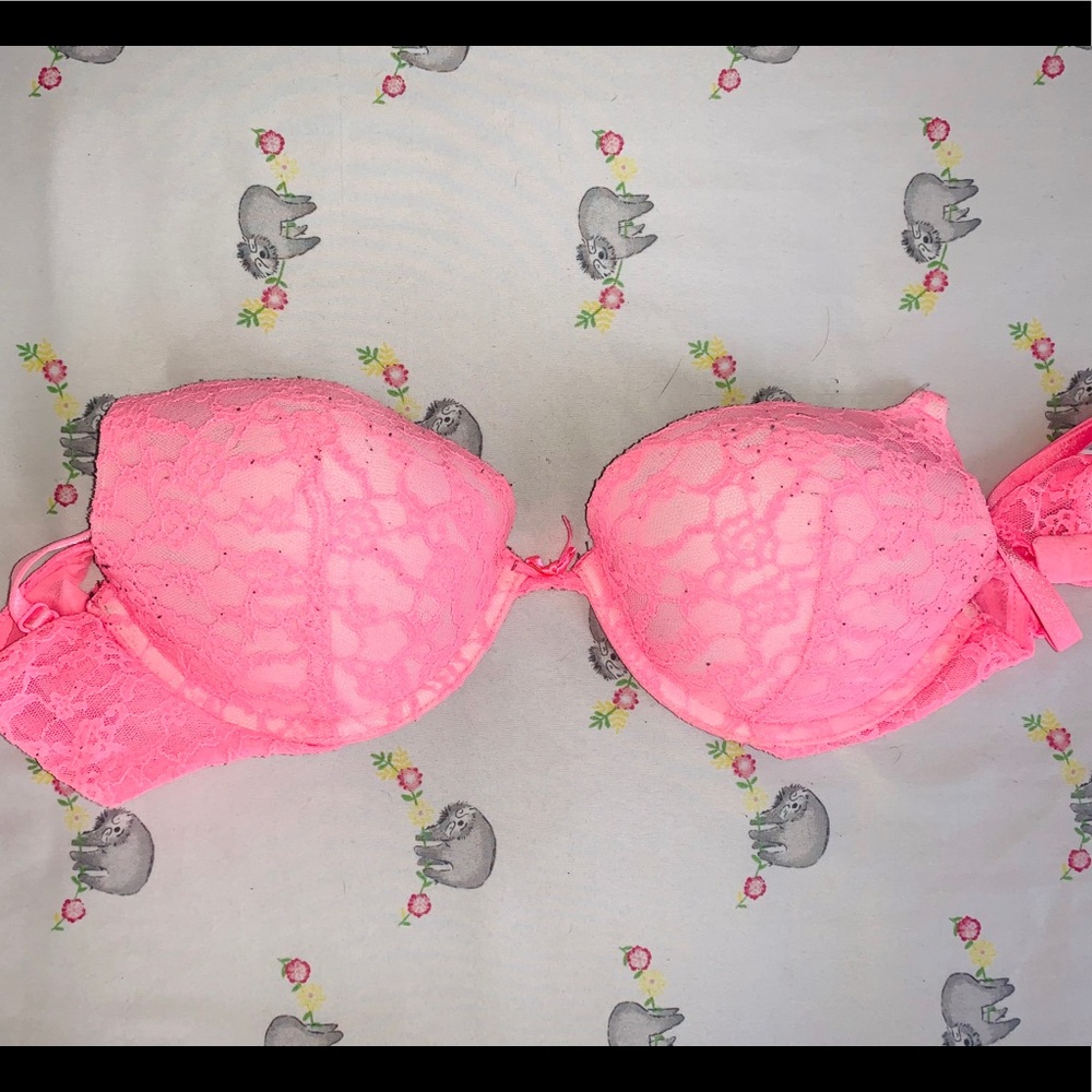 Bright Pink Push-Up Victoria’s Secret 34C Bra